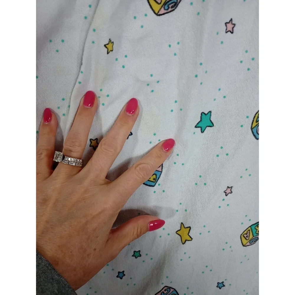 Vintage Disney Babies Receiving Blanket‎ Mickey Minnie ABC Alphabet Stains